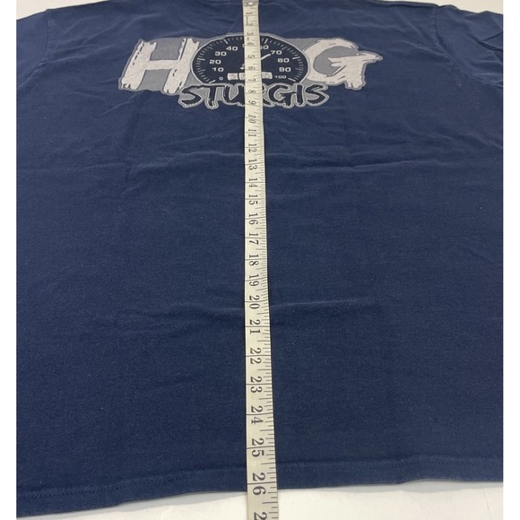 Harley Davidson Mens 2XL T Shirt Navy Blue HOG Sturgis 2010 Speedometer Biker - Picture 8 of 12